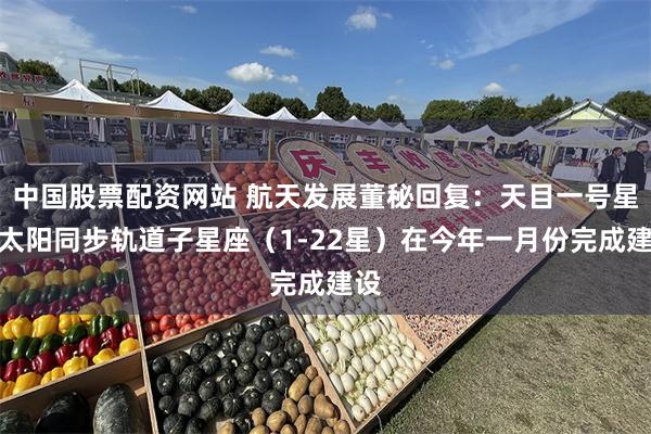 中国股票配资网站 航天发展董秘回复：天目一号星座太阳同步轨道子星座（1-22星）在今年一月份完成建设