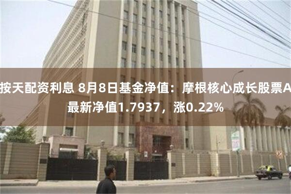 按天配资利息 8月8日基金净值：摩根核心成长股票A最新净值1.7937，涨0.22%