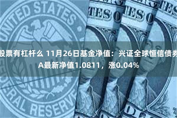 股票有杠杆么 11月26日基金净值：兴证全球恒信债券A最新净值1.0811，涨0.04%